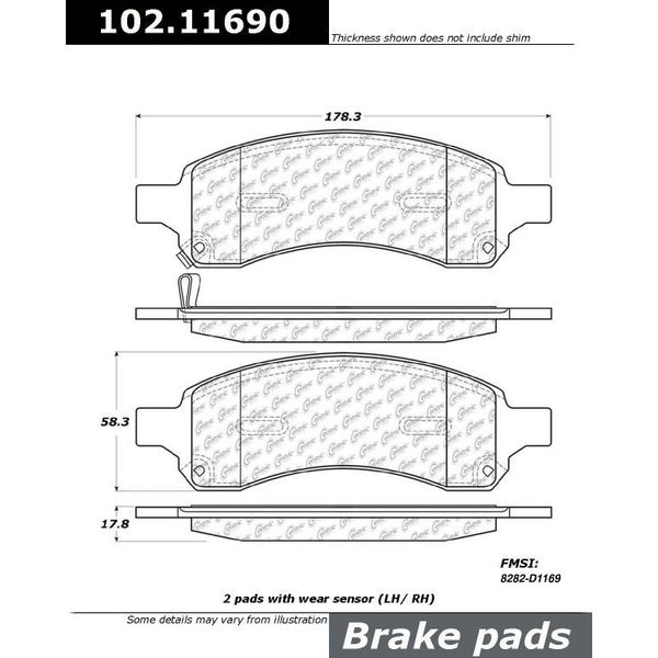 Centric Parts CTEK Brake Pads, 102.11690 102.11690